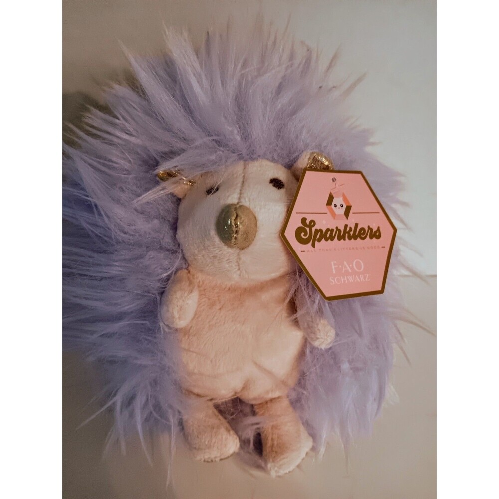 FOA Swartz NWT Sparklers Hedgehog  Purple 8"